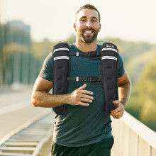 HOMCOM 10KG Weighted Vest with Adjustable Straps, Pocket, Reflective Strips