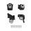 1set Headlight Bracket Kit (Right) 5N0998226B 5N0998225B for  A4L Q5   2012-2017 Models 5