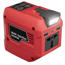 250W Power Inverter for 18V Battery,Portable Battery Inverter DC18V to AC110V,AC Outlet for Camping Emergency