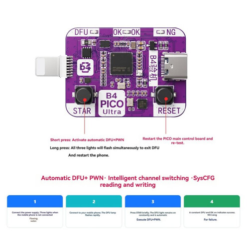 B4  Ultra Engineering Box Automatic DFU Tool Enter DFU PWN One Click Boot for  IOS XR-11PM Series 2