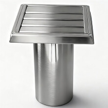 4 Inch Wall Vent Cap, Outdoor Louvered Exhaust Vent Cover with Insect Screen for Dryer Bathroom Ventilation System