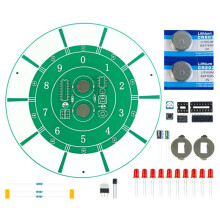 Elektronisch Rad van Fortuin met Prijzenloterij en LED-Verlichting, DIY Elektronicakit voor Feesten en Evenementen (Losse Onderdelen)