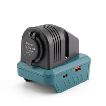 Cigarette Lighter for 18V Lithium Batteries Waterproof Tent-Style Panel Power Outlet 15V-21V 10A Output