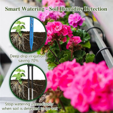 Kit de Système D'Irrigation Goutte à Goutte Automatique Solaire pour Jardin Extérieur/Intérieur - Détection Intelligente de L'Humidité Du et de