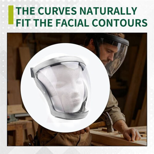 Full-Face Safety Shield (Includes 10 Replacement Filter Pads) - for Workshop, Gardening, and Renovation Tasks