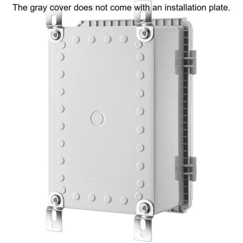 Outdoor Junction Box, IP67 Waterproof Plastic Enclosure for Electrical Project, Includes Mounting Plate and Wall Bracket