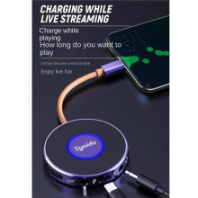 Synido Live Dock A10 Guitar Audio Interface with USB-C 24bit, 48kHz, for DJ Audio Output, Recording Music,Live Streaming