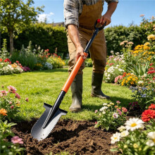 Schaufel, Rutschfestes Design, zum Umgraben im Garten, Multifunktionale Gartenschaufel, Abnehmbare Erdwendeschaufel