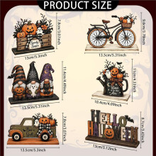 6 Set Halloween Crafts for Adults - Paintable Wooden Cutouts for DIY Fun