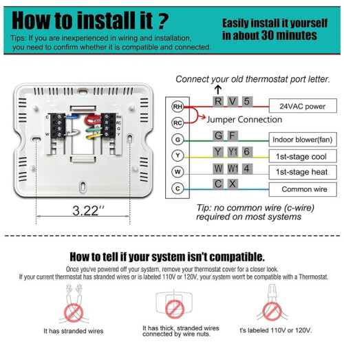 STN715 Programmable Thermostats for Home 1 Heat/ 1 Cool Conventional Single-Stage Systems 2