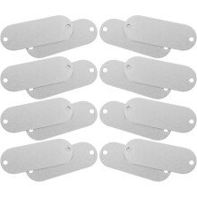 30 Plaques Rectangulaires à Graver (5 cm X 1,9 cm X 1 mm D'Épaisseur) en Métal Argenté pour Loisirs Créatifs et Décorations
