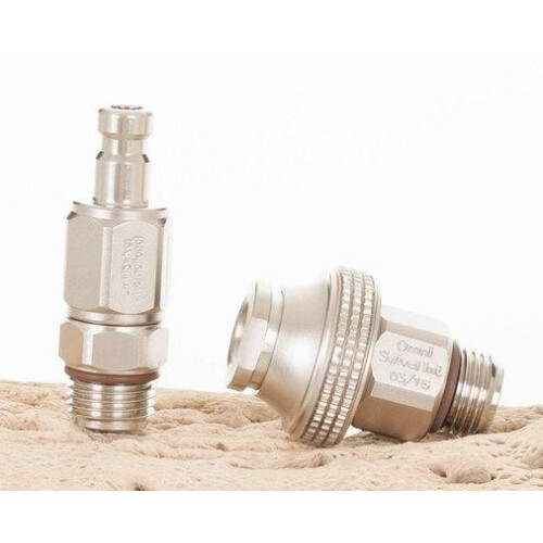 Quick coupling, larger ring, with safety valve, complete