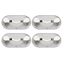4-Pack Eyeglass Holder Magnetic Glasses Holder Clips Eyeglass ID Card Earphone Clip Silver