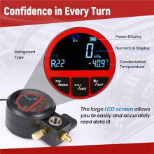 Digital Single Gauge for HVAC, Vacuum and Pressure Test Tool for R410A R32 R134A R1234yf for AC Charging Leak Detection