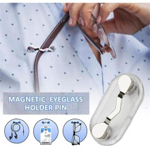 4-Pack Eyeglass Holder Magnetic Glasses Holder Clips Eyeglass ID Card Earphone Clip Black