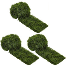 3 Sheets Moss Table Runner for Crafts, 4" X 47" Artificial Moss Rug, for Wedding Table Centerpieces Birthday Wonderland