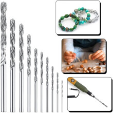 20 Pieces Diamond Drill Bits Set for Stone Twist Tip Drill Bit Heavy Duty Micro Set for Glass Tile Jewelry 0.8-4.0mm