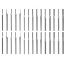 30PCS Diamond Drill Bits Set 1mm 2mm 3mm, 1/8" Shank for  Coated Grinding Bit Rotary Tools Accessories