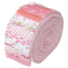 Jelly Roll Fabric Strips for Quilting, Crafting, and Sewing, 42 Strip Assorted Bundle, Soft Cotton for Blanket, Rug