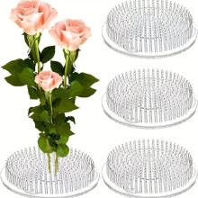 Conjunto de 12 Vasos de Plástico Transparentes, Ferramentas Redondas para Arranjos Florais.