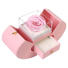 Drawer-Style Engagement Box, Soap Flower Birthday Gift, Romantic Valentine'S Day Gift,Jewelry Box