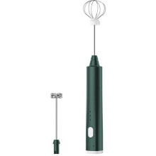 1set Electric Milk Frother, USB Rechargeable Three-Speed Kitchen Cooking Tool, Foamer, Handheld Blender