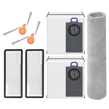 For Flow 2 - Standard Dock with Water Tank Vacuum Parts Side Brush Filter Mop Dust Bag Accessories 7pcs