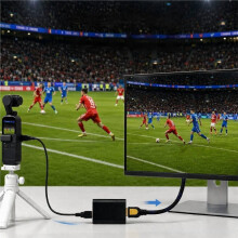 Conversor USB de Câmera para Compatível com 1080P 60 MJPEG para Pocket 3 e Pocket 4, Câmera USB para Transmissão Ao Vivo e Aulas.
