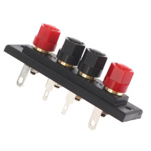 1Pcs Audio Accessories Speaker Amplifier Chassis Terminal Output Four-Position Terminal Soundbox Speaker Wiring Board