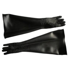 26.8" Sandblasting Rubber Gloves Long Thicken Particles Gloves Sandblasting