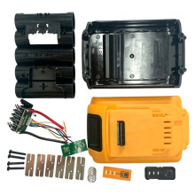 5-Cell Battery Case Kit 18650 Lithium Battery Housing Shell with Protection Board Compatible for 20V Power Tool