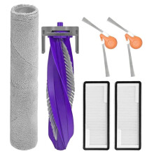 Für Flow 2 - Standard Dock mit Wassertank, Staubsaugerteile, Haupt-, Seitenbürste, Filter, Wischmopp-Zubehör, 6-Teilig
