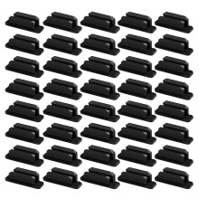 40er-Pack Selbstklebende Stiftehalter Aus Silikon für Schreibtisch, Wand und Klemmbrett - Robuster Stiftehalter mit Rutschfestem Griff