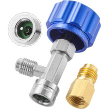 R1234YF Self Sealing Can Tap with Tank Adapter, R1234YF Refrigerant Dispenser Bottle Opener for AC Systems