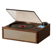 Retro Cd-Speler, Vintage Houten Draadloze Draaitafel, Stereo-Installatie, High-Fidelity Audio-Cd-Speler voor Huisdecoratie, Cadeau