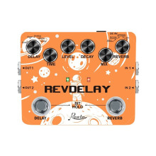 Rowin LTL-05 REVDELAY Electric Guitar Pedal , Reverb and Delay Effects Pedal Dual Footswitch , Guitar Practice Effect