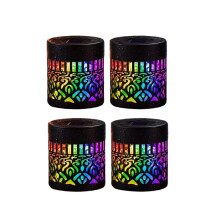 4Pcs Solar Projection Wall Lights Solar Outdoor Wall Light Waterproof Mandala Pattern Sensor for Garden Lawn Porch