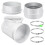 Kit de Cotovelo de 90 Graus para Duto de Ventilação de Secadora de 4 Polegadas (10 cm). Conector de Encaixe Perfeito para Duto de Ventilação de 1