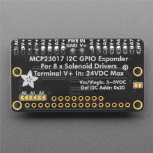 6318 for Adafruit I2C to 8 Channel Solenoid Driver Board - STEMMA QT / Qwiic Angled Shot of the MCP23017 8xMOSFET