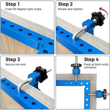 4 Pack Right Angle Clamps 90 Positioning Squares 5.5"X 5.5" Woodworking Tool