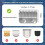 Premium 8-Piece Clipper Guard Set Professional Clipper Guide Comb Set Compatible with Most for  Clippers 3