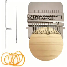 Knitting Tools Small Looms Hand Wood Looms Weaving Frame Darning Machine for Mending Clothes and Jeans