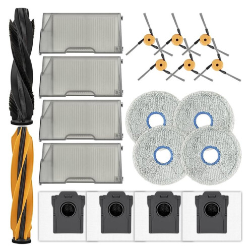 (20-Pack) Reservdelar för  X60 Max Ultra Complete Rullborstar, Moppdynor, Filter, Påsar, Sidoborstar
