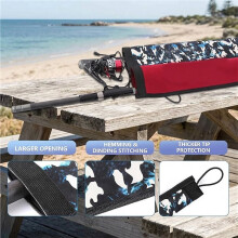 6 Pcs Rod Socks, Fishing Rod Sleeve, Neoprene Fishings Pole Sleeve, Fishing