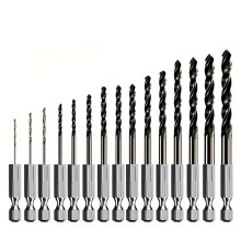 15PCS HSS Twist Drill Bit Set 1.5mm to 6.5mm Drill Bits for Wood Metal Drilling Power Tool Accessories