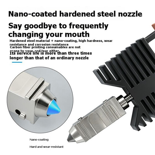 For Snapmaker U1 3D Printer 0.8mm Hardened Steel Hotend Assembly All Metal Ceramic Block Kit Stable Precise Heating 2