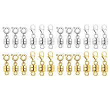 Extra Strong Magnetic Clasps 24Pcs 18K Gold Silver Plated Necklace Bracelet Converter Easy Open Jewelry Clasps
