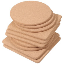 10PCS Cork Trivets for Hot Dishes, Pots and Pans, Thick Heat-Tolerant Coasters and Placemats
