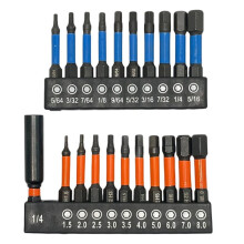 21PCS Magnetic Allen Wrench Drill Bit Set Metric & Imperial Impact Hex  Screwdriver Bit Set 1/4 Inch Hex-Shank Bits