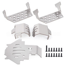 Stainless Steel RC Skid Plate,RC Chassis Armor Protector Plate Protection for -4 82056-4 1/10 RC Crawler Car